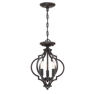 Msemi Three Light Convertible Semi-Flush/Pendant in Oil Rubbed Bronze