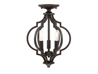 Meridian - M60055ORB - Three Light Convertible Semi-Flush/Pendant - Msemi - Oil Rubbed Bronze