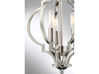 Msemi Three Light Convertible Semi-Flush/Pendant in Polished Nickel