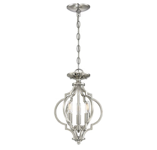 Msemi Three Light Convertible Semi-Flush/Pendant in Polished Nickel