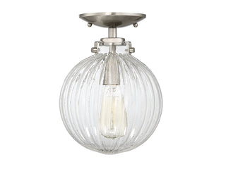Msemi One Light Semi-Flush Mount in Brushed Nickel