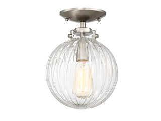 Msemi One Light Semi-Flush Mount in Brushed Nickel