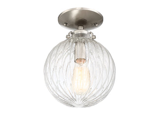 Msemi One Light Semi-Flush Mount in Brushed Nickel