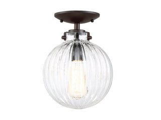 Msemi One Light Semi-Flush Mount in Oil Rubbed Bronze