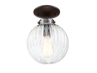 Msemi One Light Semi-Flush Mount in Oil Rubbed Bronze