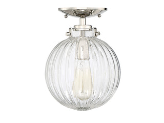 Msemi One Light Semi-Flush Mount in Polished Nickel
