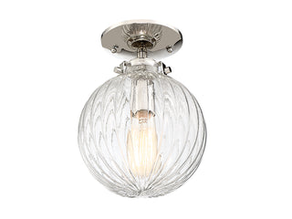 Msemi One Light Semi-Flush Mount in Polished Nickel