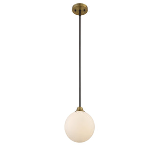 Mmin2 One Light Mini Pendant in Oil Rubbed Bronze with Natural Brass