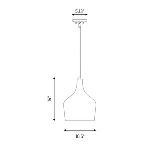 Mpend One Light Pendant in Brushed Nickel
