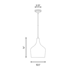 Mpend One Light Pendant in Natural Brass