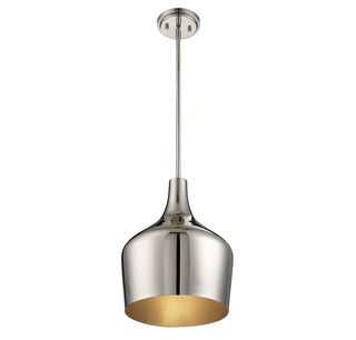 Mpend One Light Pendant in Polished Nickel