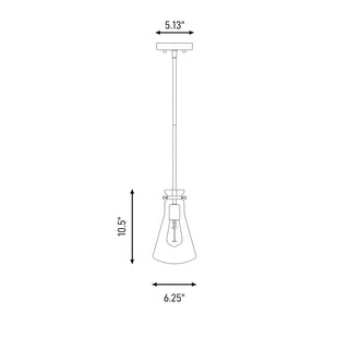 Mpend One Light Pendant in Chrome