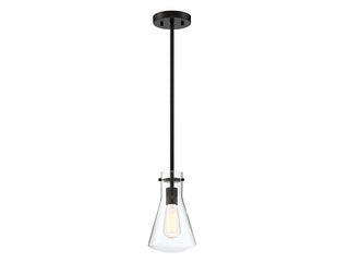 Mpend One Light Pendant in Matte Black