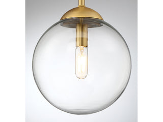 Mmin2 One Light Mini Pendant in Natural Brass