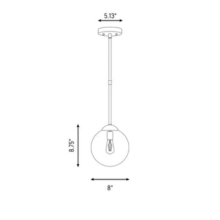 Mmin2 One Light Mini Pendant in Natural Brass