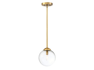 Meridian - M70067NB - One Light Mini Pendant - Mmin2 - Natural Brass