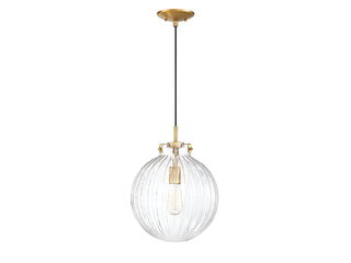 Mmin2 One Light Mini Pendant in Natural Brass