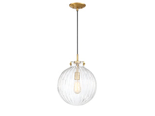Mmin2 One Light Mini Pendant in Natural Brass