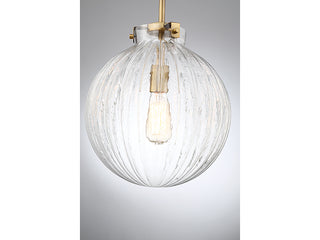 Mmin2 One Light Mini Pendant in Natural Brass