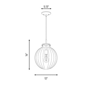 Mmin2 One Light Mini Pendant in Natural Brass