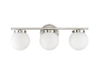Mbath Three Light Bathroom Vanity in Brushed Nickel