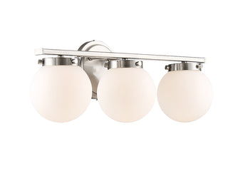 Mbath Three Light Bathroom Vanity in Brushed Nickel