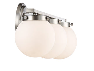 Mbath Three Light Bathroom Vanity in Brushed Nickel