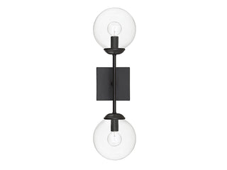 Mscon Two Light Wall Sconce in Black