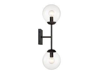 Mscon Two Light Wall Sconce in Black