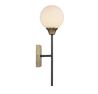 Mscon One Light Wall Sconce in Oiled Rubbed Bronze with Natural Brass