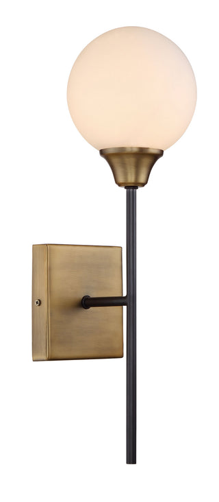 Mscon One Light Wall Sconce in Oiled Rubbed Bronze with Natural Brass