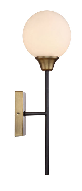 Mscon One Light Wall Sconce in Oiled Rubbed Bronze with Natural Brass