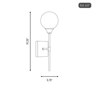 Mscon One Light Wall Sconce in Oiled Rubbed Bronze with Natural Brass