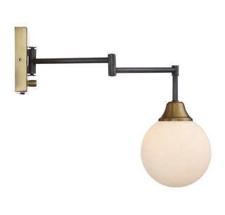 Mscon One Light Wall Sconce in Oiled Rubbed Bronze with Natural Brass