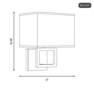 Mscon One Light Wall Sconce in Brushed Nickel