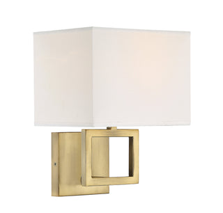 Mscon One Light Wall Sconce in Natural Brass