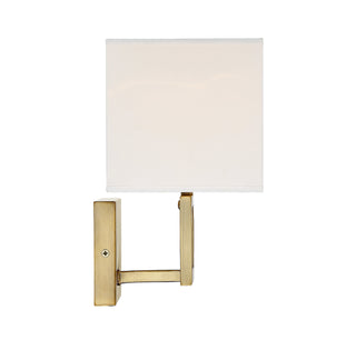 Mscon One Light Wall Sconce in Natural Brass