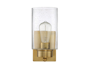 Mscon One Light Wall Sconce in Natural Brass