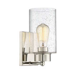 Mscon One Light Wall Sconce in Polished Nickel