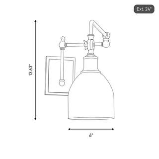 Mscon One Light Wall Sconce in Oil Rubbed Bronze