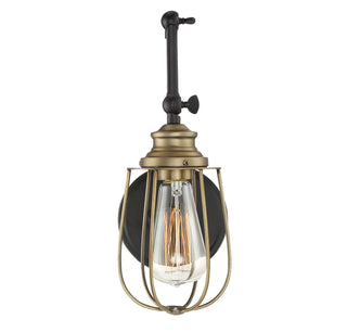 Meridian - M90022ORBNB - One Light Wall Sconce - Mscon - Oil Rubbed Bronze with Natural Brass