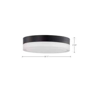 Pi LED Flush Mount in Black