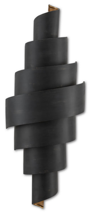 Chiffonade Two Light Wall Sconce in French Black/Painted Gold