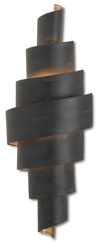 Chiffonade Two Light Wall Sconce in French Black/Painted Gold