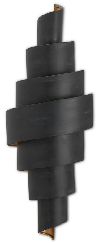Chiffonade Two Light Wall Sconce in French Black/Painted Gold