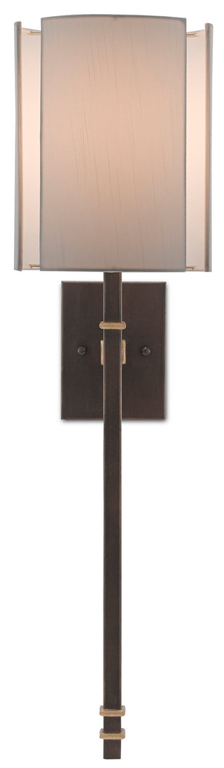 Rocher One Light Wall Sconce in Hand Rubbed Bronze/Contemporary Gold Leaf