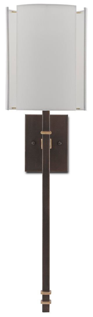 Rocher One Light Wall Sconce in Hand Rubbed Bronze/Contemporary Gold Leaf