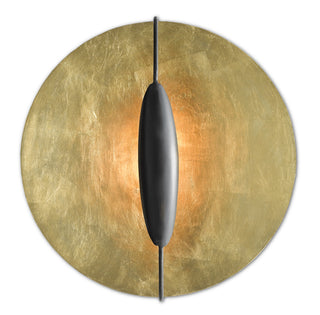 Currey and Company - 5000-0130 - One Light Wall Sconce - Pinders - Contemporary Gold Leaf/Contemporary Gold/French Black
