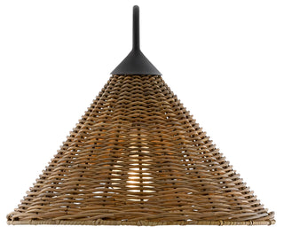Basket One Light Wall Sconce in Natural/Blacksmith