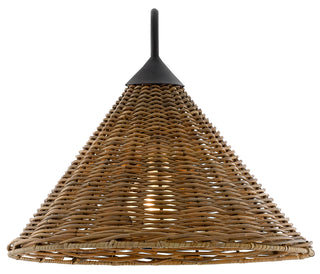 Basket One Light Wall Sconce in Natural/Blacksmith
